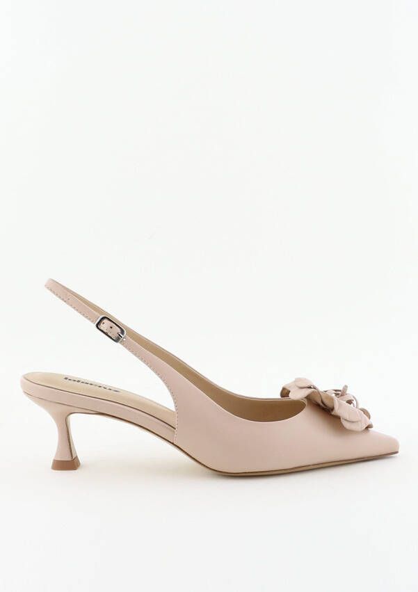 Lola Cruz pumps met bloem detail nude