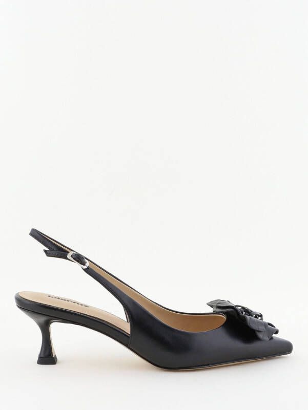 Lola Cruz pumps met bloem detail zwart