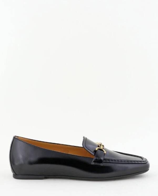 Tods loafers met gouden gesp zwart