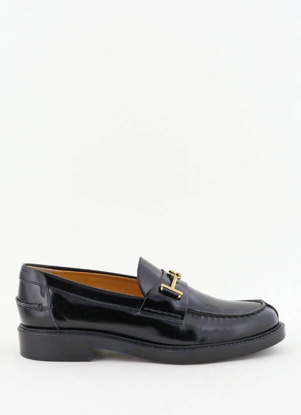 Tods loafers met gouden gesp zwart