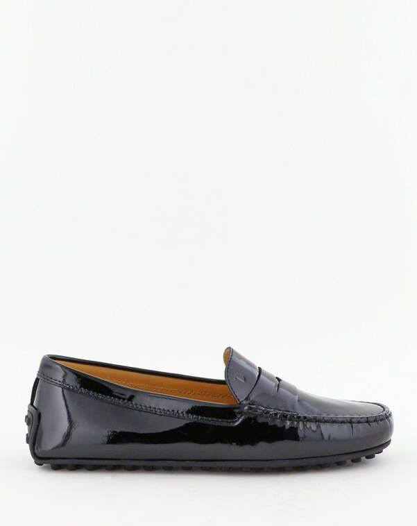 Tods loafers met licht gerimpelde teen zwart