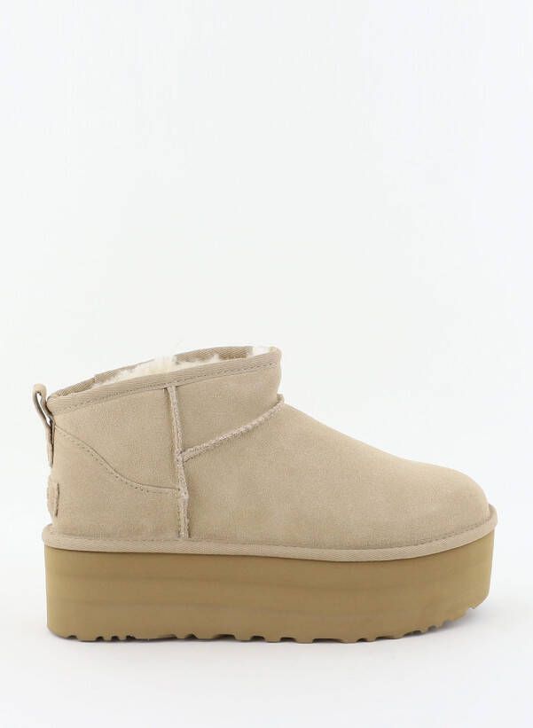 UGG enkellaarsjes Classic Ultra Mini Platform 1135092 sand