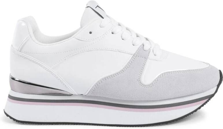 19v69 Italia Witte Synthetisch Leren Sneaker White Dames