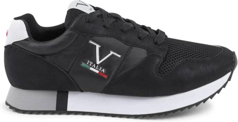 19v69 Italia Zwarte Synthetisch Leren Sneaker Black Heren