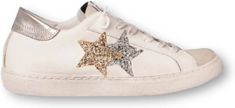 2Star Lage Sneakers in Wit-IJs-Goud-Zilver White Dames