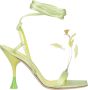 3Juin Blauw Groene Hoge Hak Sandalen Green Dames - Thumbnail 1