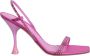 3Juin Fuxia Eloise sandals by ; made of satin they feature rhinestone details that give an elegant and innovative touch Roze Dames - Thumbnail 4