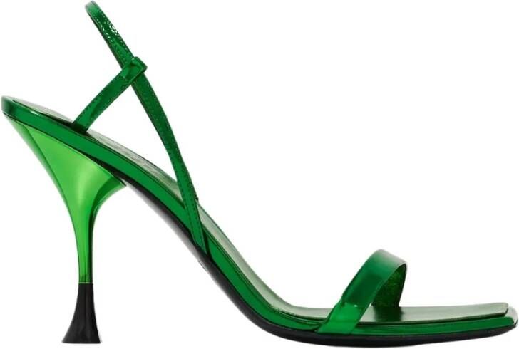 3Juin Groene stiletto sandalen met dunne bandjes Green Dames