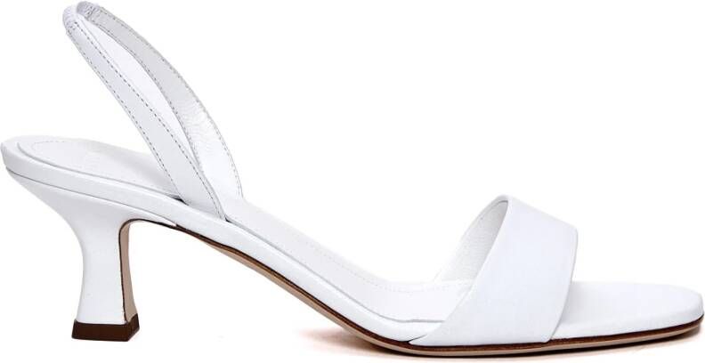 3Juin Witte Leren Sandalen Elegante Stijl White Dames