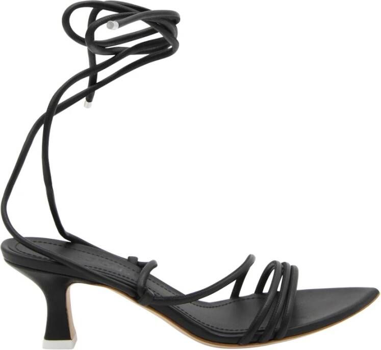 3Juin Zwarte hoge hak puntige sandalen Black Dames