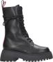 3Juin Zwarte leren veterschoenen met 6 cm hak Black Dames - Thumbnail 1