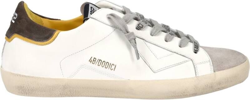 4B12 Sneakers Trendy Blauw White Heren