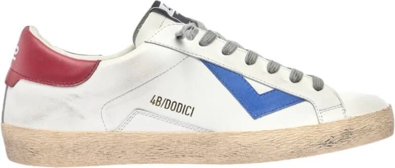 4B12 Sneakers Trendy Blauw White Heren