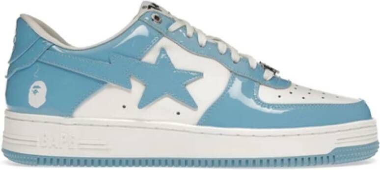 A Bathing APE Blauwe Bapesta Klassieke Sneaker Release Blue Heren