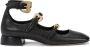 A. Bocca Zwarte Triple Strap Leren Pumps Black Dames - Thumbnail 1