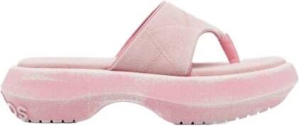 Acne Studios Blush Pink Leren Flip Flops Pink Dames