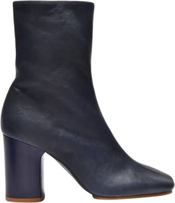 Acne Studios Bathy Grain Ankle Boots Blauw Dames