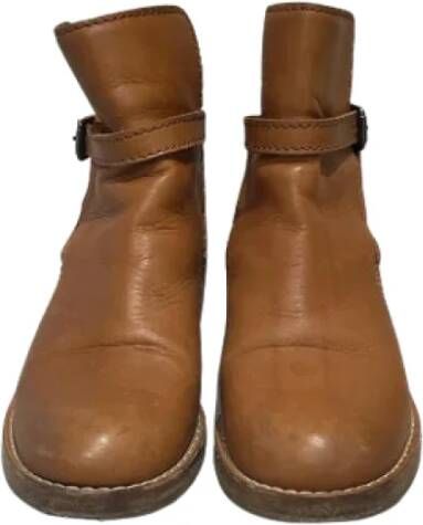 Acne Studios Pre-owned Leather boots Brown Dames