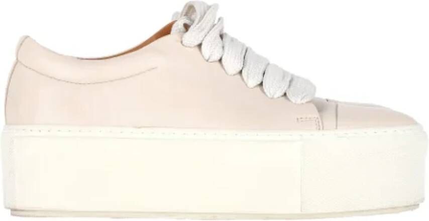 Acne Studios Pre-owned Leather sneakers Beige Dames