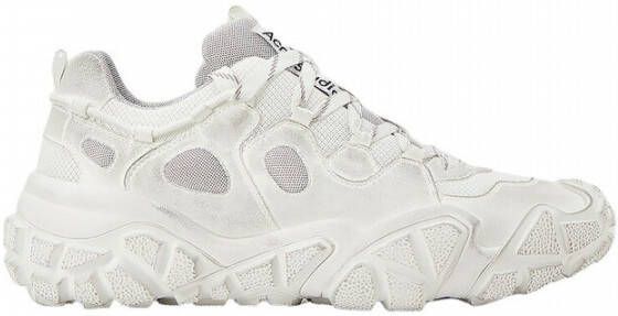 Acne Studios Bolzter Tumbled Low-Top Sneakers White Heren