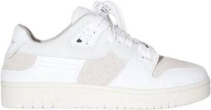 Acne Studios Witte Leren Lage Sneakers White Heren