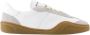 Acne Studios Wit bruin leren sneakers Ronde neus White Heren - Thumbnail 1