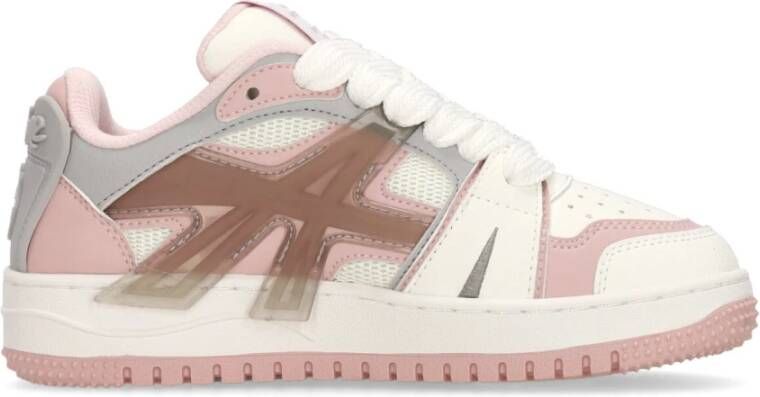 Acupuncture Roze Lage Sneaker met Groene Inzetstukken Pink Dames