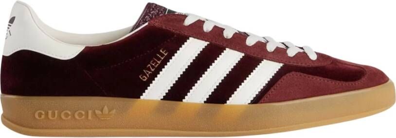 Adidas Beperkte oplage Burgundy Velvet Gazelle Sneakers Red Heren