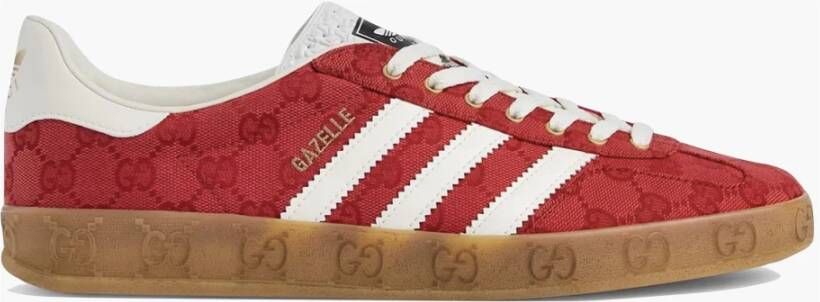 Adidas Beperkte oplage Gucci Gazelle Original GG Rood Red Heren