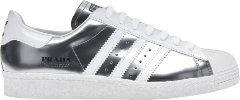 Adidas Beperkte Oplage Prada Superstar Zilveren Schoenen Multicolor Heren