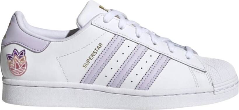 Adidas Beperkte oplage Superstar Trefoil Wit Paars White Heren