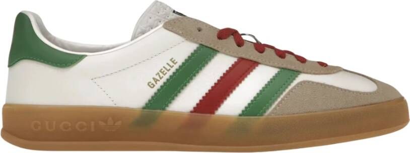 Adidas Beperkte Oplage Wit Groen Rood Gazelle Sneakers White Heren