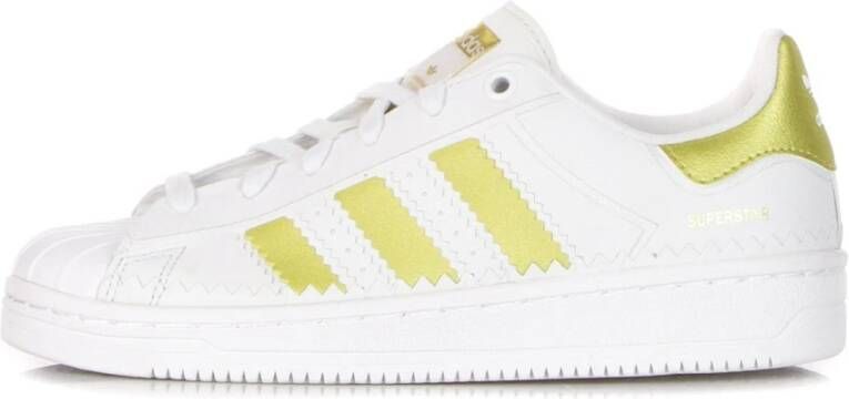 Adidas Crystal White Sneaker met Metallic Details White Dames