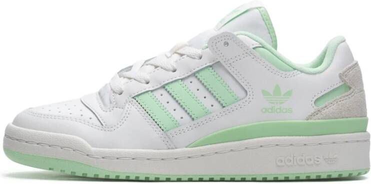 Adidas Originals Witte en groene lage Forum sneakers Multicolor Dames