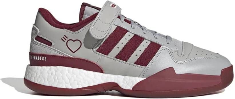 Adidas Forum Low Burgundy Retro Sneaker Gray Heren