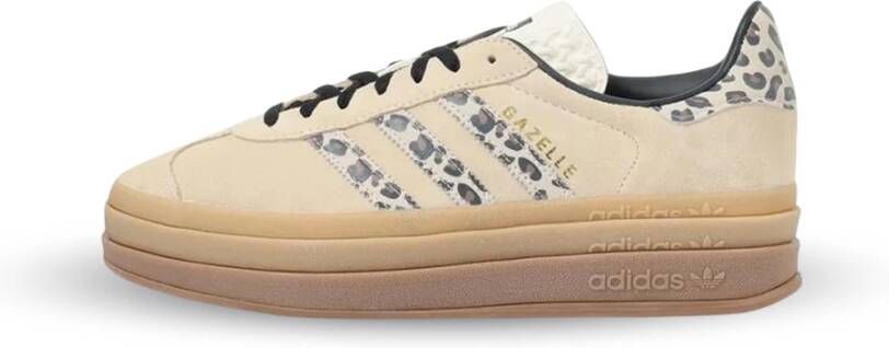 Adidas Gazelle Bold Cream Black Leopard Beige Heren