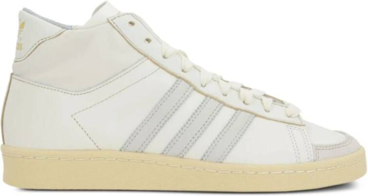 Adidas Hoge Sneaker in Ivoor en Grijs Suède White Heren