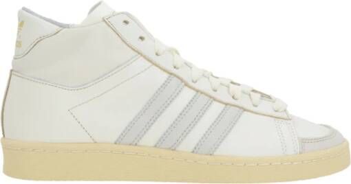 Adidas Hoge Sneakers in Ivoor en Grijs Suède White Dames