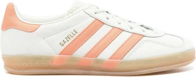 Adidas Indoor Gazelle Sneakers in Groen Zalm White Dames