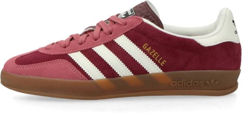 Adidas Indoor Maroon Sneakers Retro Stijl Red Heren