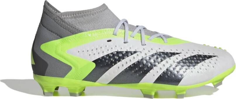 Adidas Predator Accuracy.1 Gras Voetbalschoenen (FG) Kids Wit Grijs Felgeel Zwart