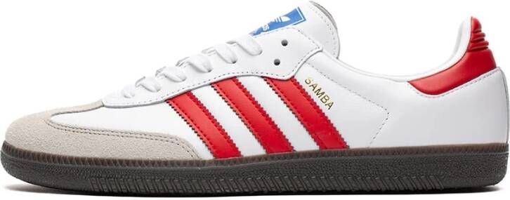 Adidas Originals Samba OG White Better Scarlet Gum 5- White Better Scarlet Gum 5