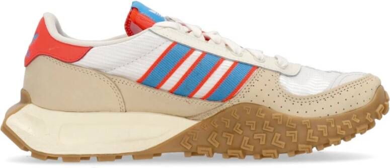 Adidas Kristal Witte Lage Sneaker Blauw Rood Multicolor Heren