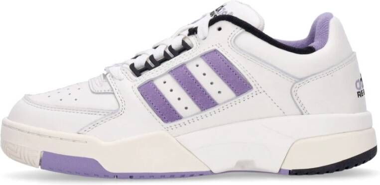 Adidas Lage Top Tennis Sneaker Wit Lila White Dames