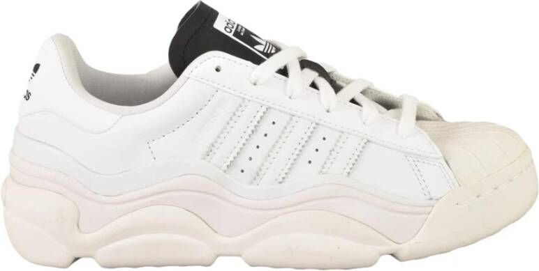 Adidas Leren Sneakers met Rubberen Zool White Dames