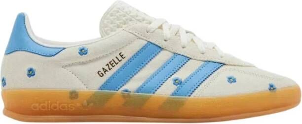 Adidas Originals Gazelle Indoor Sneaker met Bloemdetails White