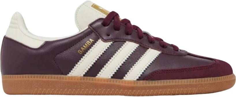 Adidas Limited Edition Maroon Gold Metallic Samba OG Brown Heren