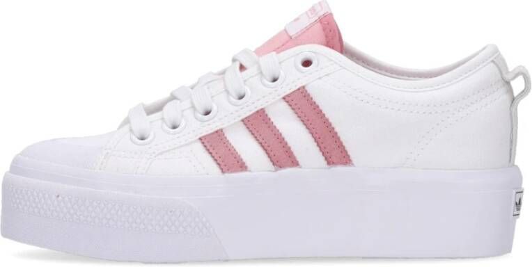 Adidas Witte Platform Sneakers Super Pop White Dames