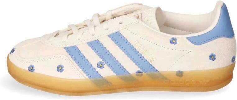 adidas Originals Gazelle Indoor Sneaker met Bloemdetails White Heren