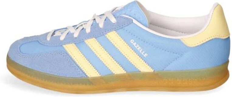 Adidas Originals Gazelle Indoor Dames Semi Blue Burst Almost Yellow Cloud White- Dames Semi Blue Burst Almost Yellow Cloud White